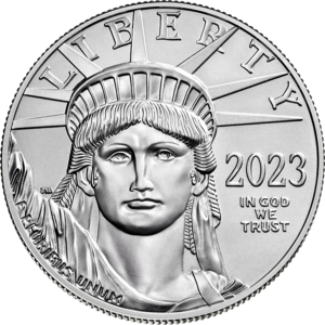 american platinum eagle coin obverse