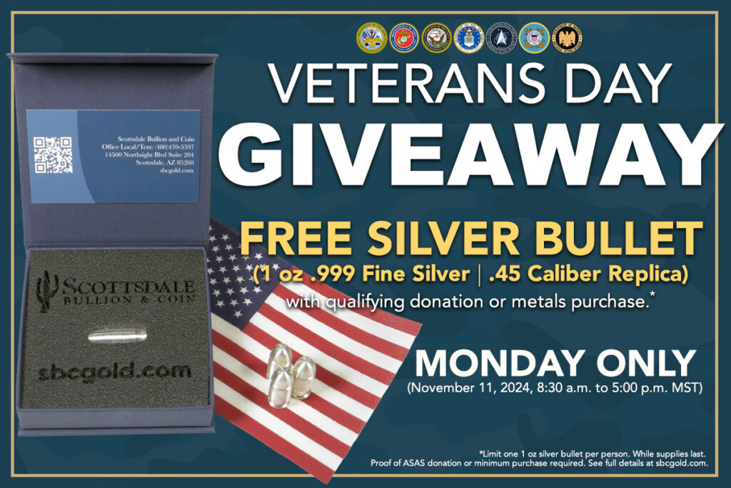 1 oz silver bullion bullet giveaway